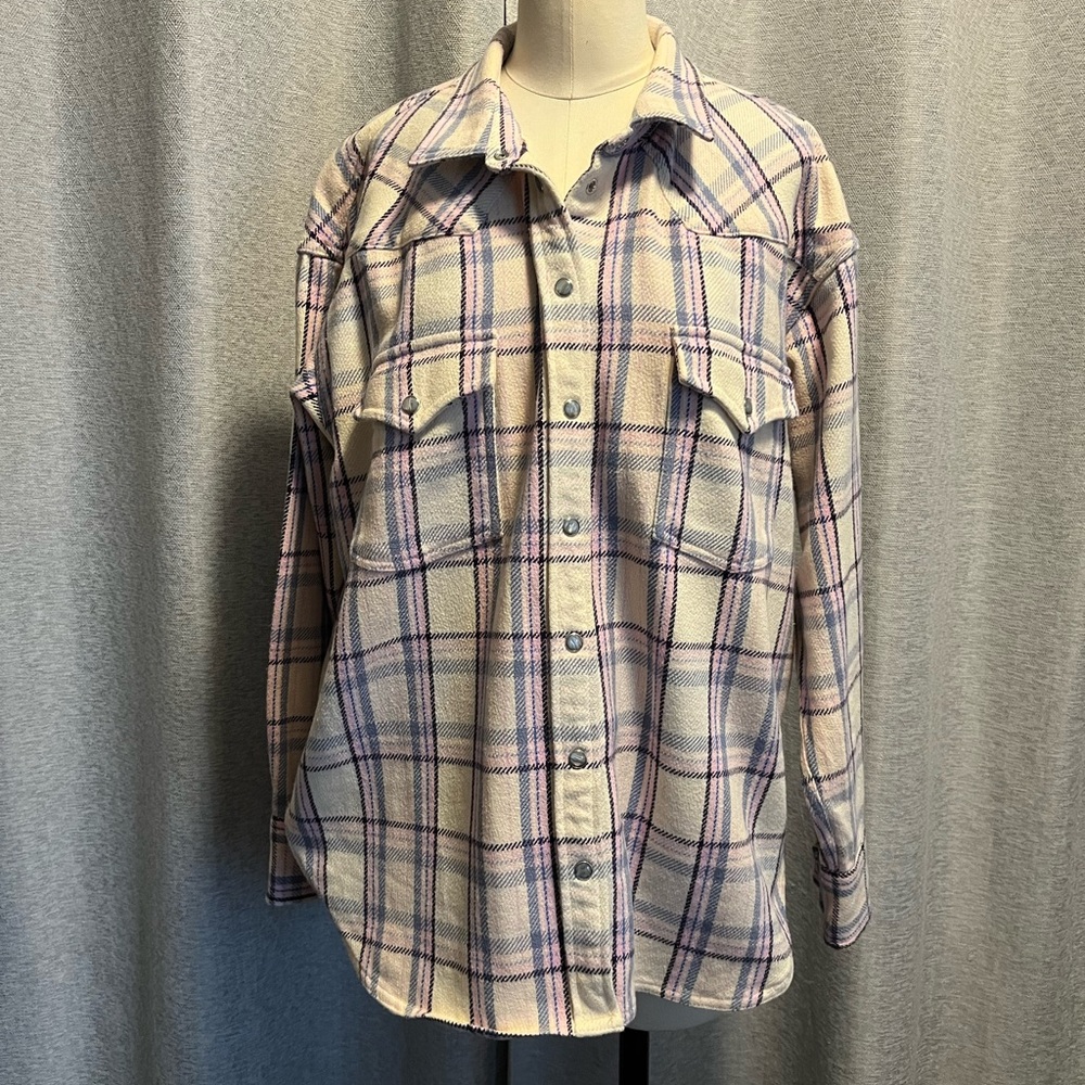 J. Crew Multicolor Plaid Shirt Jacket